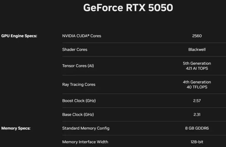 RTX 5050
