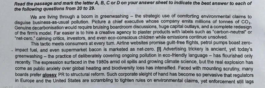 greenwashing