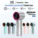  Quạt mini GOOJODOQ 100 tốc độ gió có thể điều chỉnh màn hình kỹ thuật số cầm tay