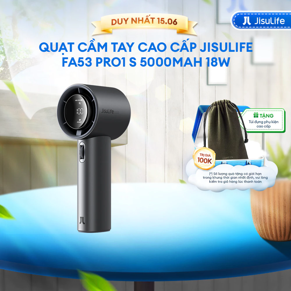 Quạt Cầm Tay Cao Cấp JISULIFE FA53 Pro1 ABS và Pro1S